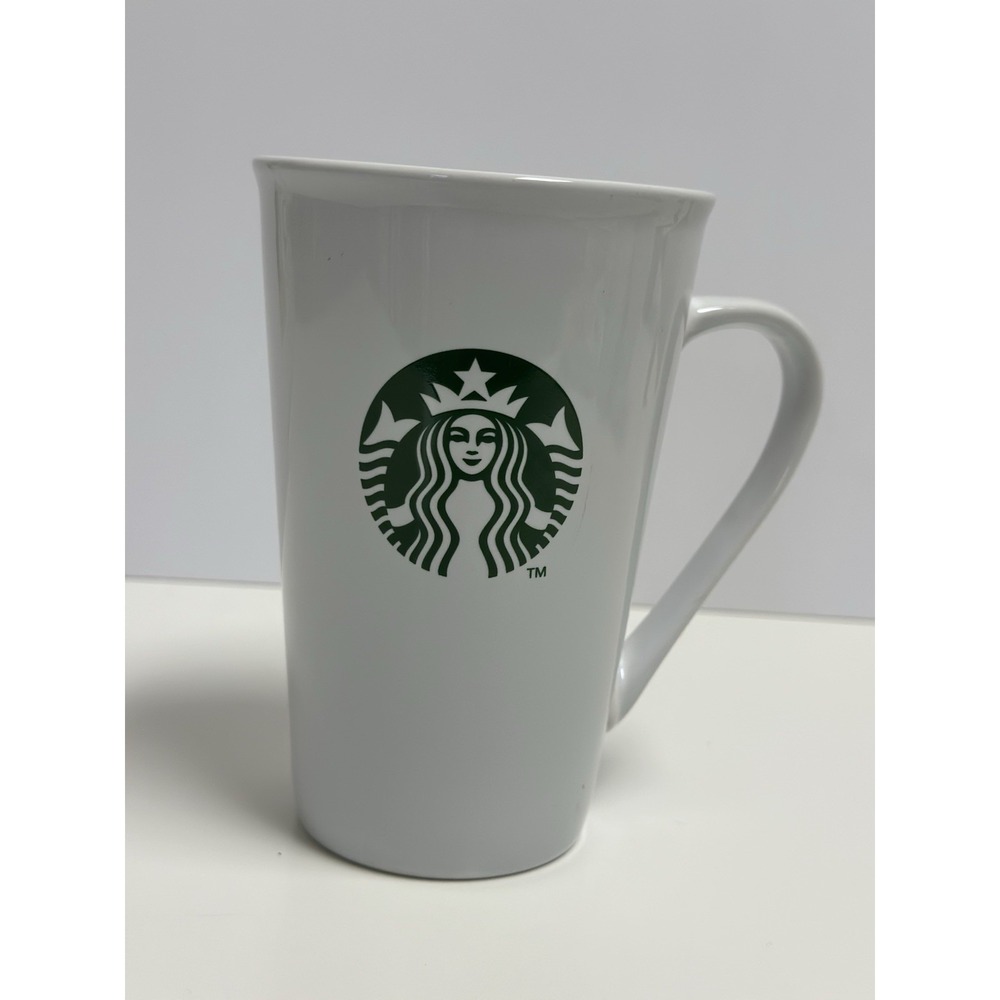 2014 Starbucks Mug Cup Mermaid‎ Logo Travel Tumbler White Tall 17.8 fl Oz